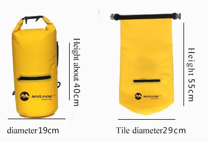 0.5mm 500d PVC Tarpaulin 3p Testing Waterproof Dry Bag 2L-30L Impermeable