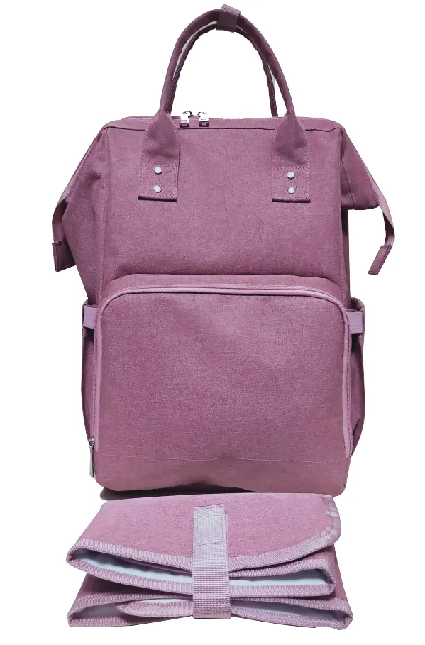2020 New Fashion Custom Design Pink Outdoor Large-Capacity Travel Picnic Hiking Sports Baby Diaper Mommy Backpack Hand Bag