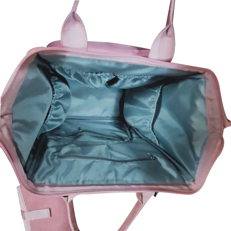 2020 New Fashion Custom Design Pink Outdoor Large-Capacity Travel Picnic Hiking Sports Baby Diaper Mommy Backpack Hand Bag
