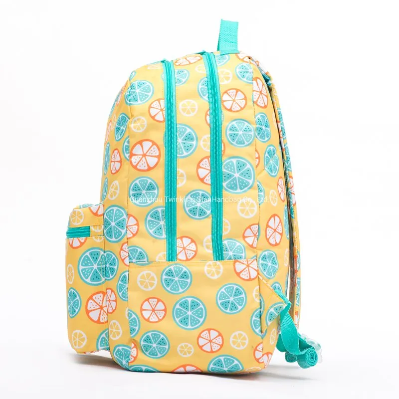 2021 Manufacture Design Lemon Printed Large Capacity School Bag Satchel