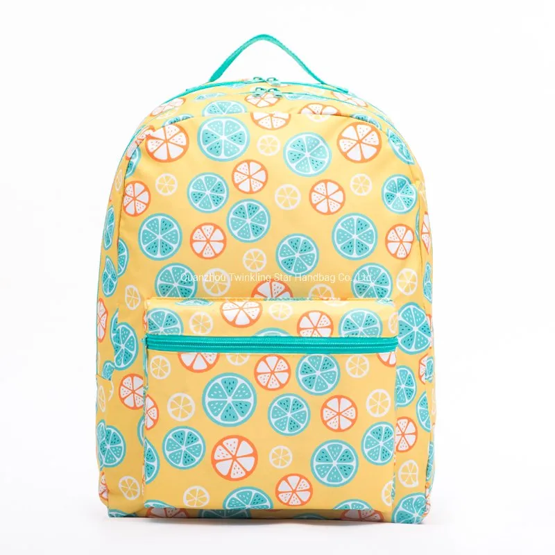 2021 Manufacture Design Lemon Printed Large Capacity School Bag Satchel
