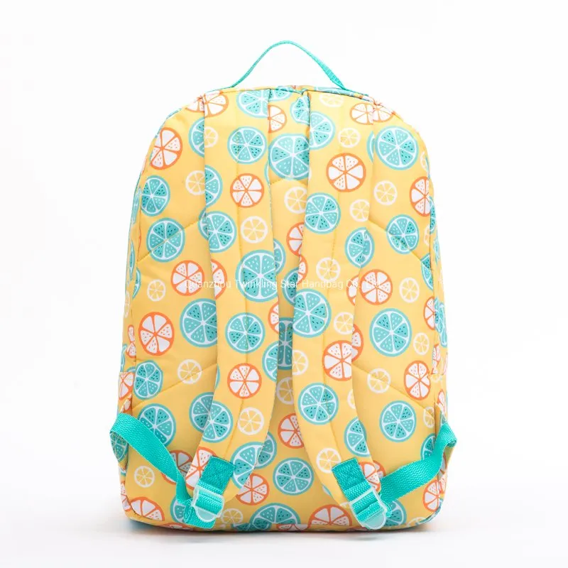 2021 Manufacture Design Lemon Printed Large Capacity School Bag Satchel