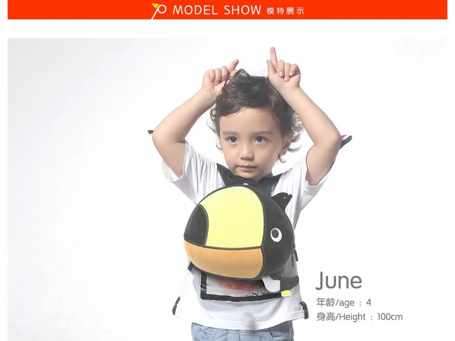 2021 New Design Backpack, Kids Toucan Backpack, Plush Children Back, 3D Kids Bag