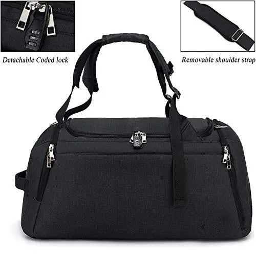 2021 Sports Duffle Bag with Shoes Compartment and Wet Pocket 42L Waterproof Gym Bag for Men and Women, Durable Travel Duffel Bag