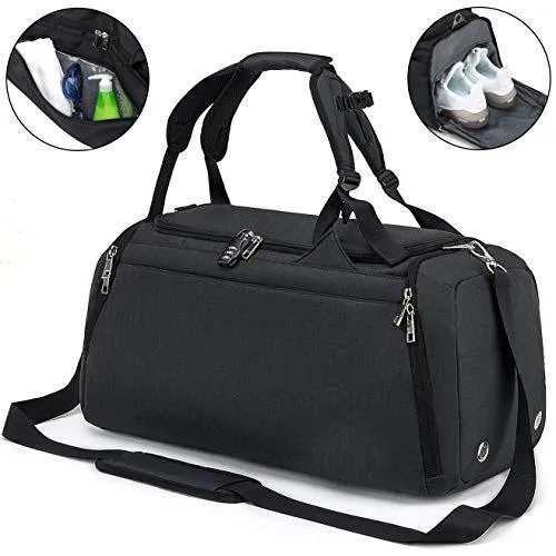 2021 Sports Duffle Bag with Shoes Compartment and Wet Pocket 42L Waterproof Gym Bag for Men and Women, Durable Travel Duffel Bag