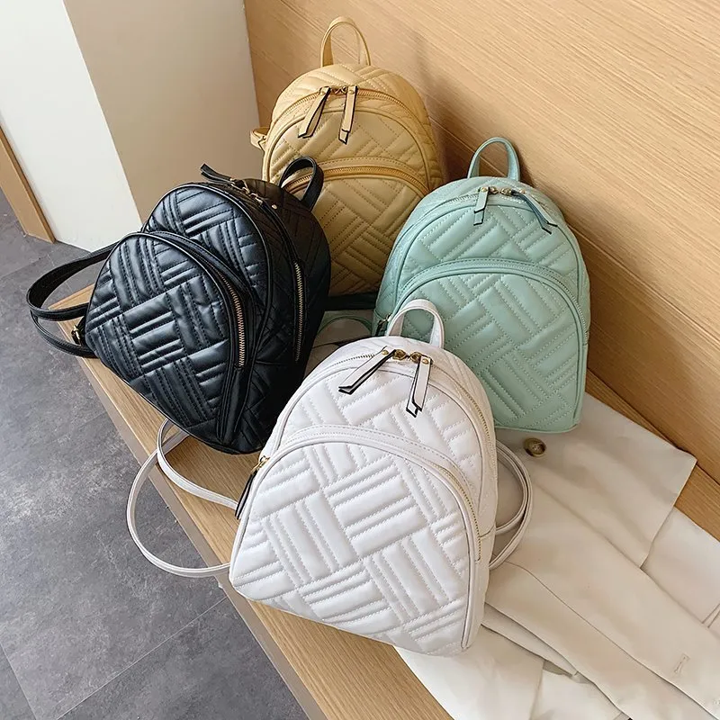 2021 Trending Handbag Fashion College School Bags Girls High Quality PU Backpack