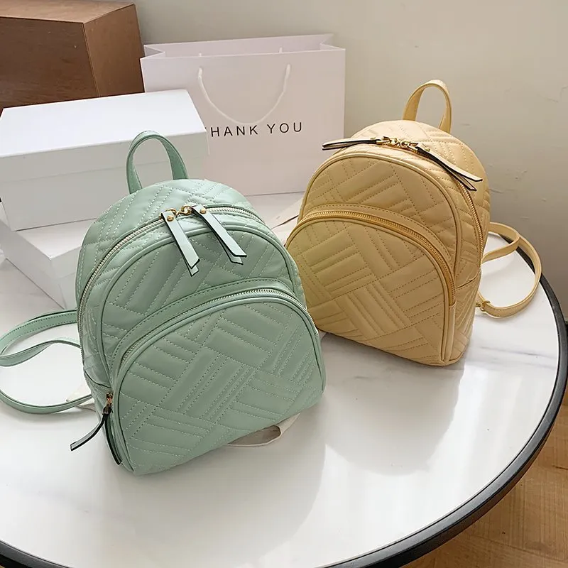 2021 Trending Handbag Fashion College School Bags Girls High Quality PU Backpack