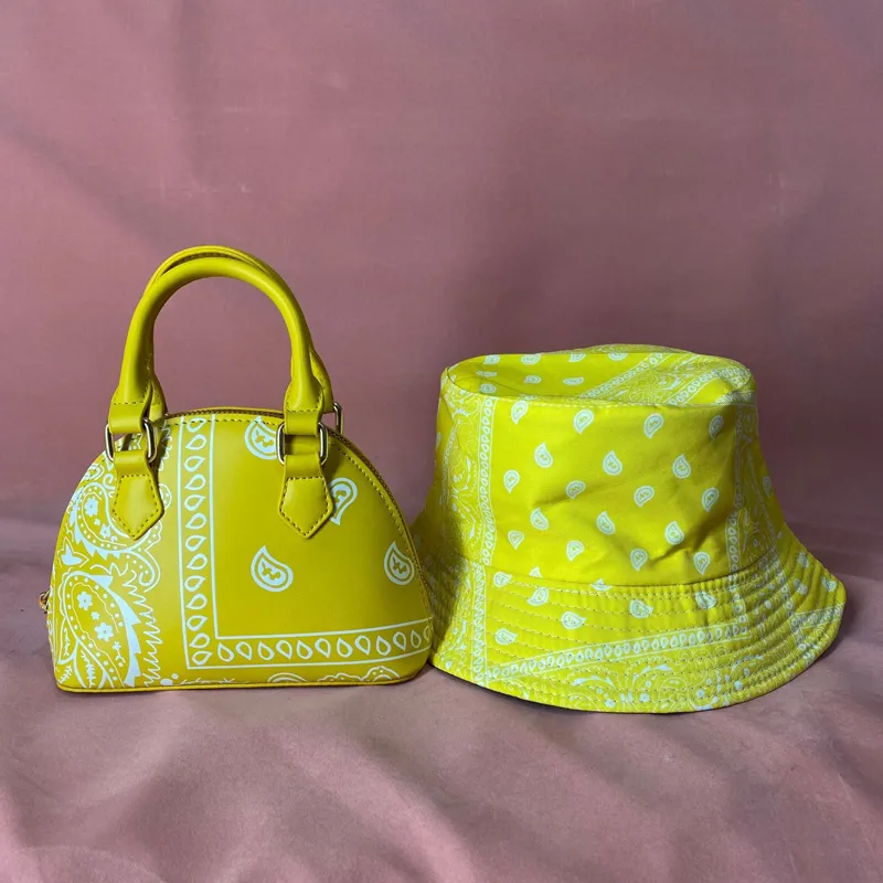 2021 Trendy Famous Brand Ny Underarm Bag with Baseball Cap Fashion Design Brand Dumpling Shoulder Bag Matching Bucket Hat Set