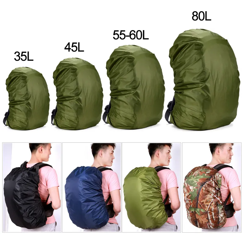 35-80L Backpack Rain Cover Outdoor Hiking Climbing Bag Cover Waterproof Rain Cover for Backpack