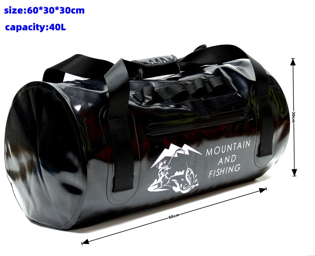 40L/60L Fashion Travel Bag PVC Waterproof Bag Outdoor Waterproof Bag Outdoor Travel Bucket Bag Shiny Travel Bag