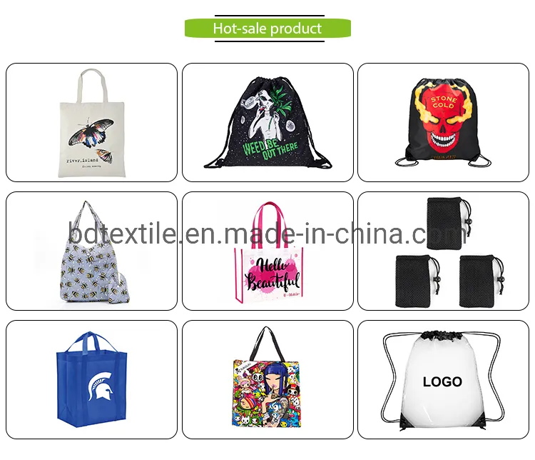 420d Mixed Color Promotional Polyester Waterproof Drawstring Backpack Bag
