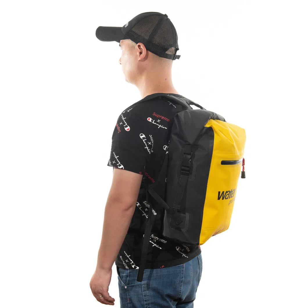 500d PVC Tarpaulin Travel Bag Waterproof Bag 25L School Bags for Outdoors with Backpack Sport Good