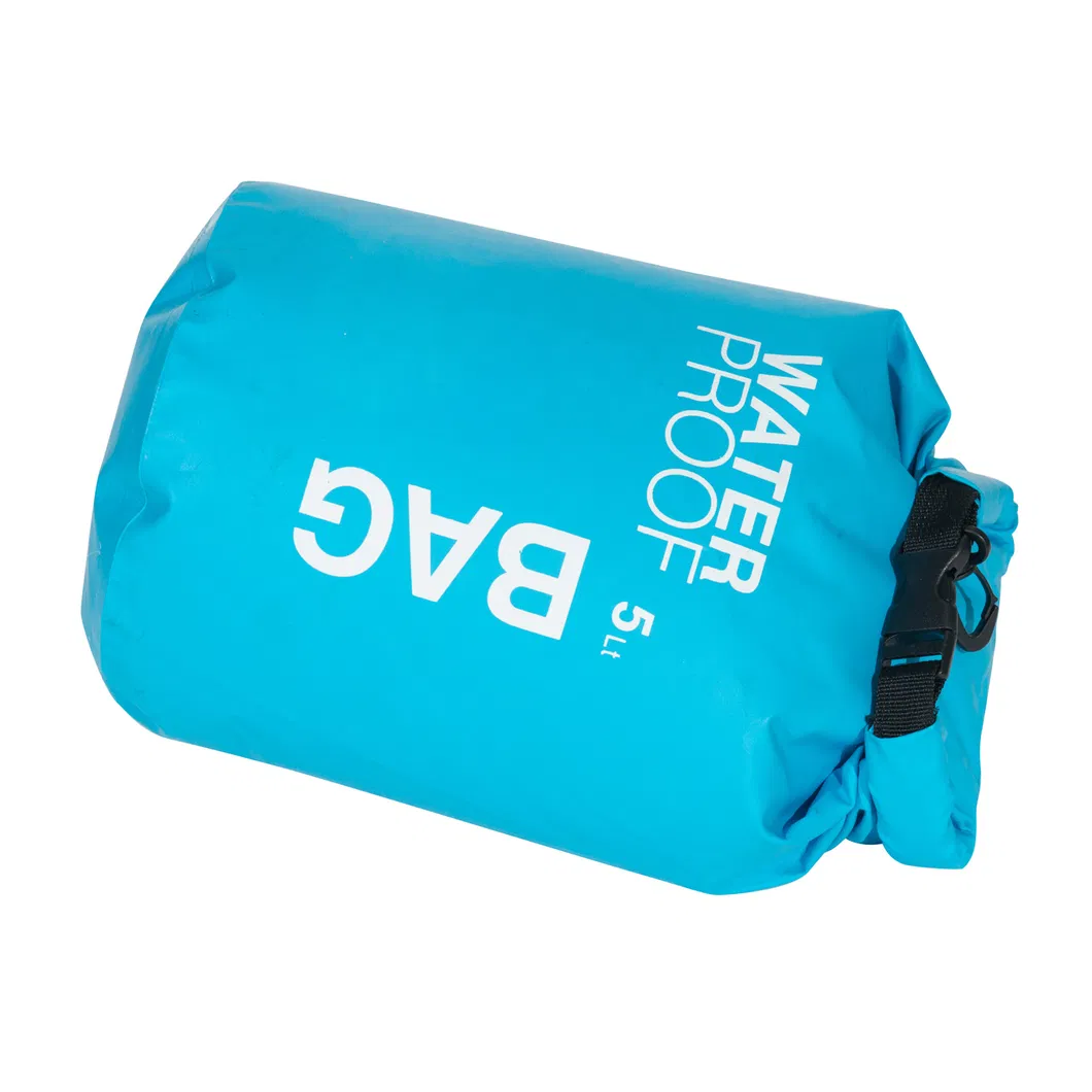 500d PVC Tarpaulin Waterproof Bag Dry Bag 2L/5L/10L/20L Dry Bag Travel Bag Fashion Sports Bag with Buckle Closure for Beach Sports and Outdoors