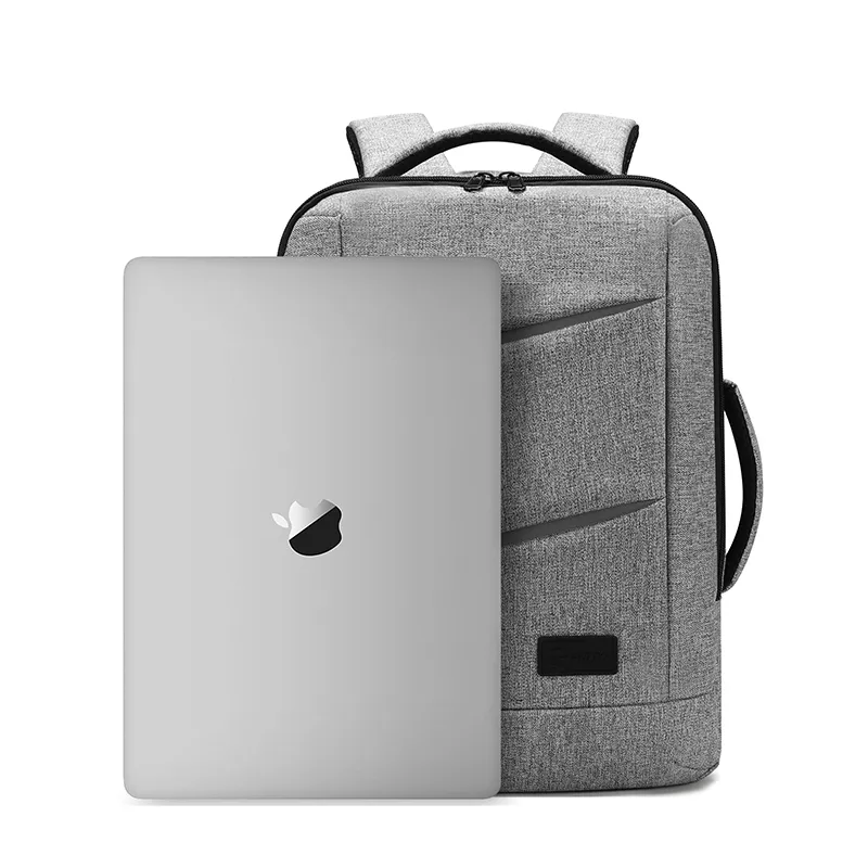 7 Days Sample Backpack Factory Custom Laptop Backpack Grey Color USB Charger Travel Bag