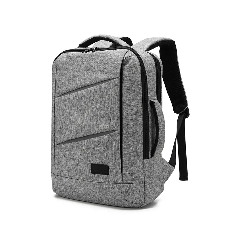7 Days Sample Backpack Factory Custom Laptop Backpack Grey Color USB Charger Travel Bag