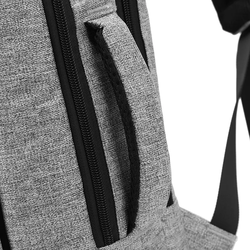 7 Days Sample Backpack Factory Custom Laptop Backpack Grey Color USB Charger Travel Bag