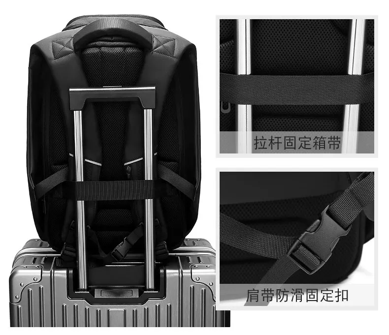 Anti-Theft Waterproof Outdoor PVC Double Shoulder Leisure Business Travel Laptop Computer Notebook Pack Backpack Bag (CY5811)