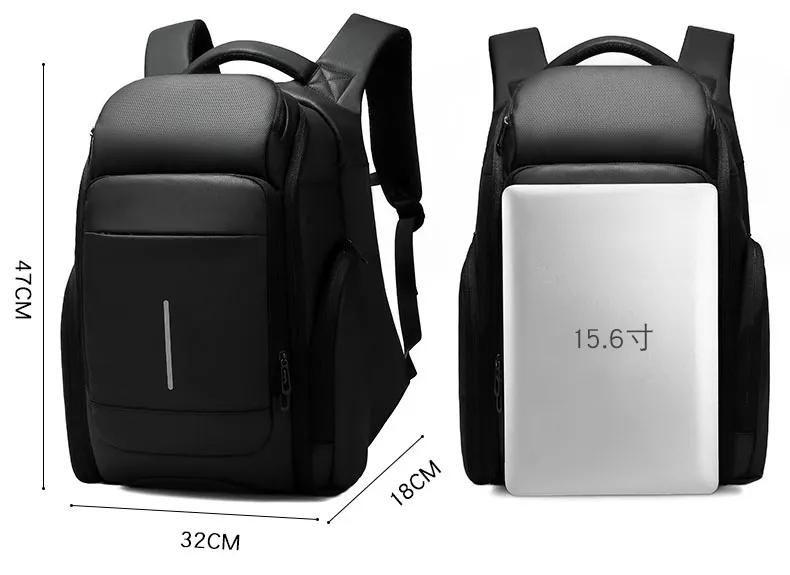 Anti-Theft Waterproof Outdoor PVC Double Shoulder Leisure Business Travel Laptop Computer Notebook Pack Backpack Bag (CY5811)
