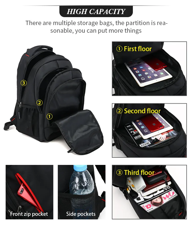 Ashion Custom Waterproof College High School Laptop Outdoor Travel Backpack with Logo