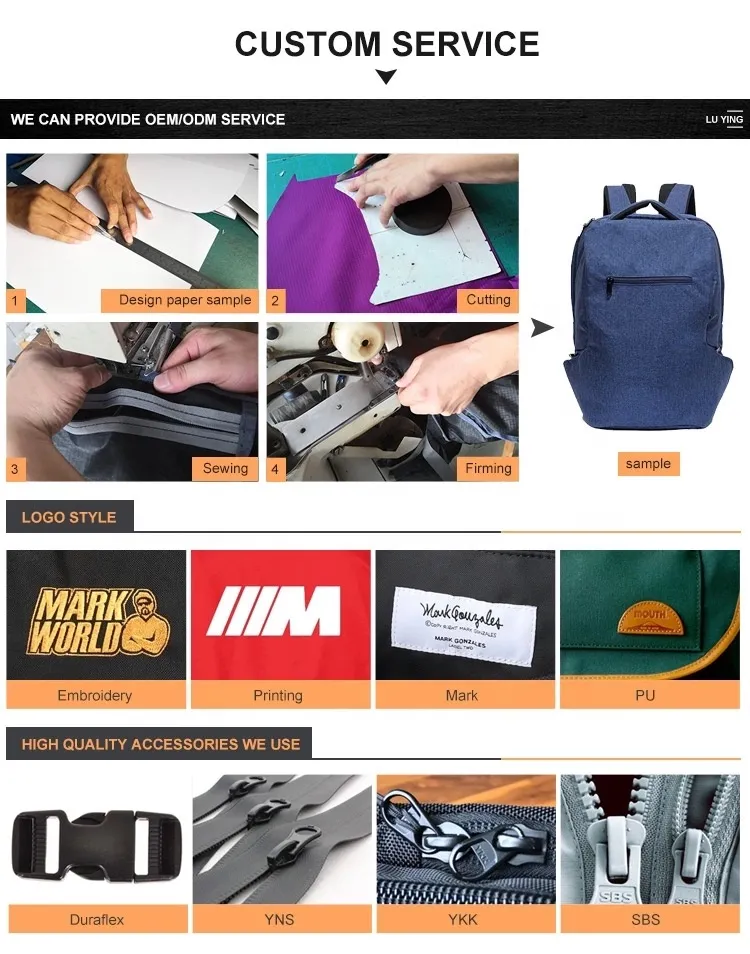 Ashion Custom Waterproof College High School Laptop Outdoor Travel Backpack with Logo