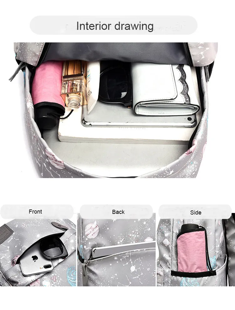 Backpack Middle School Backpack Fashion Trend Backpack Explosion Backpack
