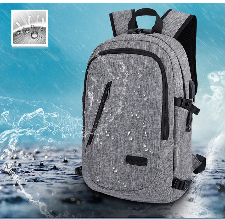 Bag Travel Anti-Theft Backpack Bag Notebook Bag Travel Men with USB Charge