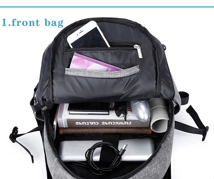 Bag Travel Anti-Theft Backpack Bag Notebook Bag Travel Men with USB Charge