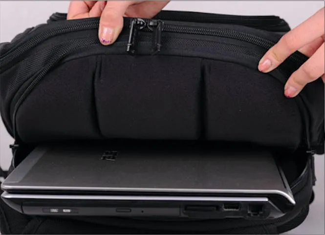 Black Shoulder Backpack Laptop Traveling Bag (SB6587)