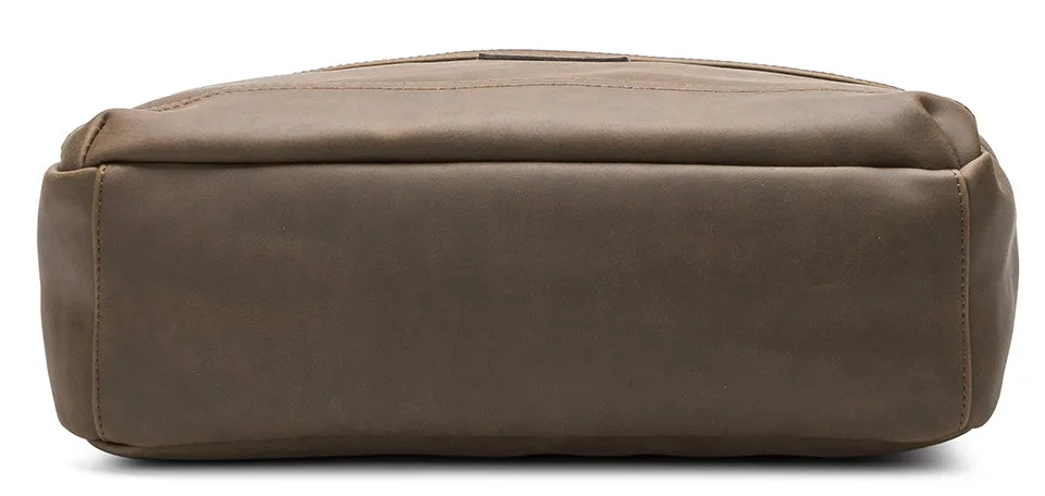 Business Men Leather Briefcase Messenger Bag