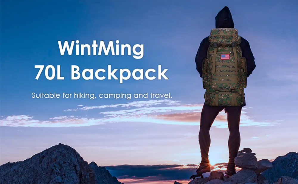Camping Hiking Backpack Molle Rucksack Waterproof Traveling Daypack