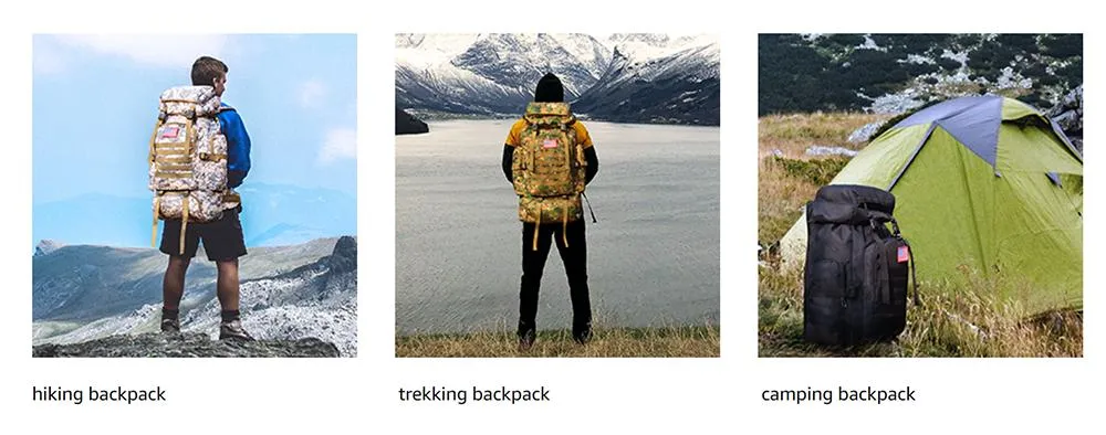 Camping Hiking Backpack Molle Rucksack Waterproof Traveling Daypack