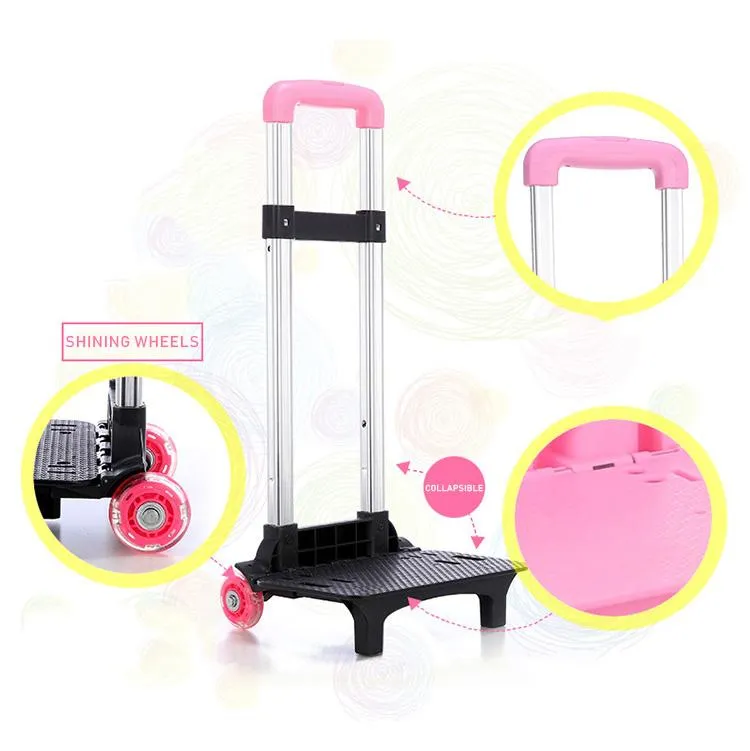 Children School Bags Kids Travel Rolling Luggage Bag Trolley School Backpack Girls Backpack Child Book Bag 2/6 Wheels Schoolbag