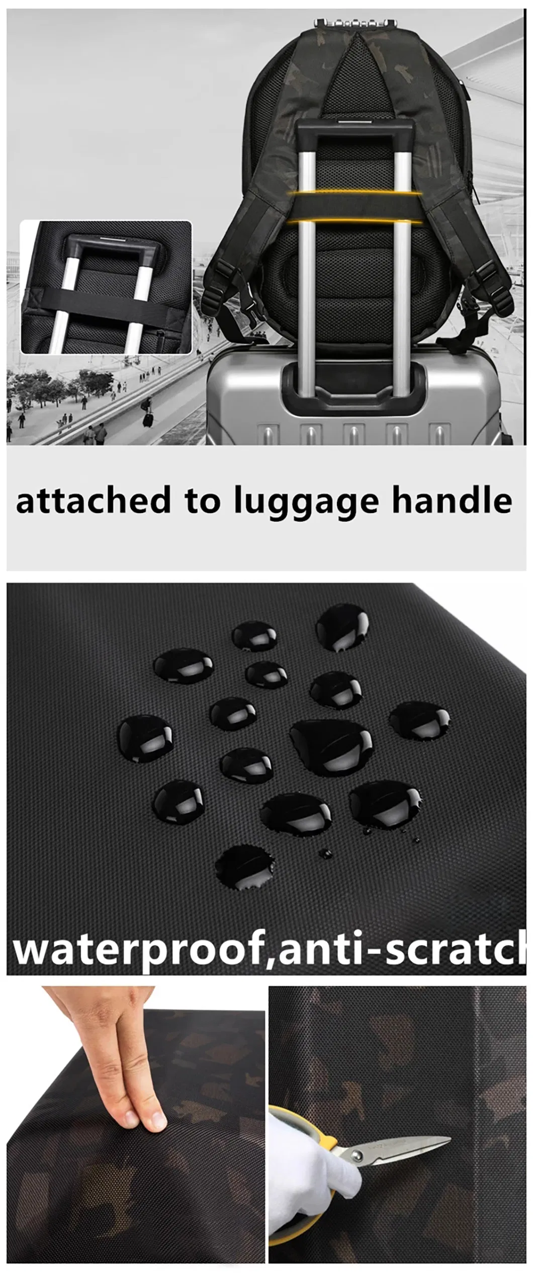 Custom Backpack with Music Speaker Singing Waterproof and Shaped Anti Theft Travelling Shoulder Bag