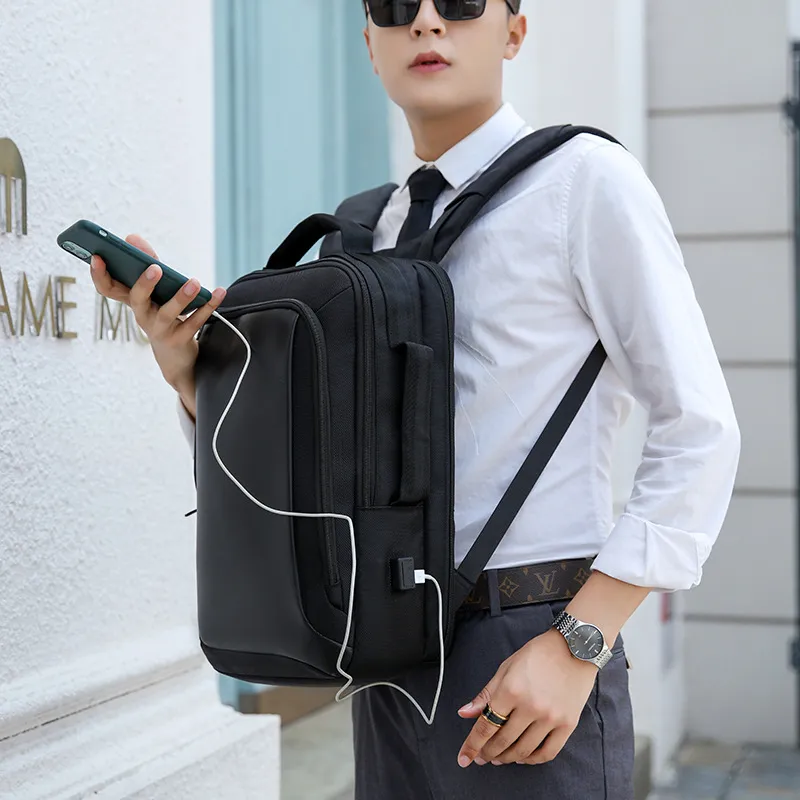 Custom Black Backpacks Men Bags Travel Raw Backpack Traveling Duffel Bag
