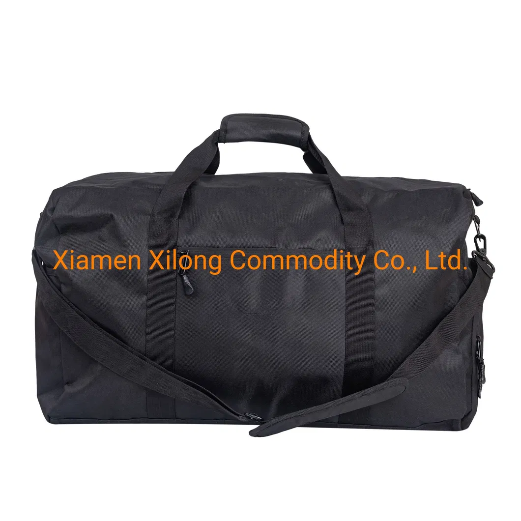 Custom Logo Travel Accessoires Sport Black Overnight Duffel Bag