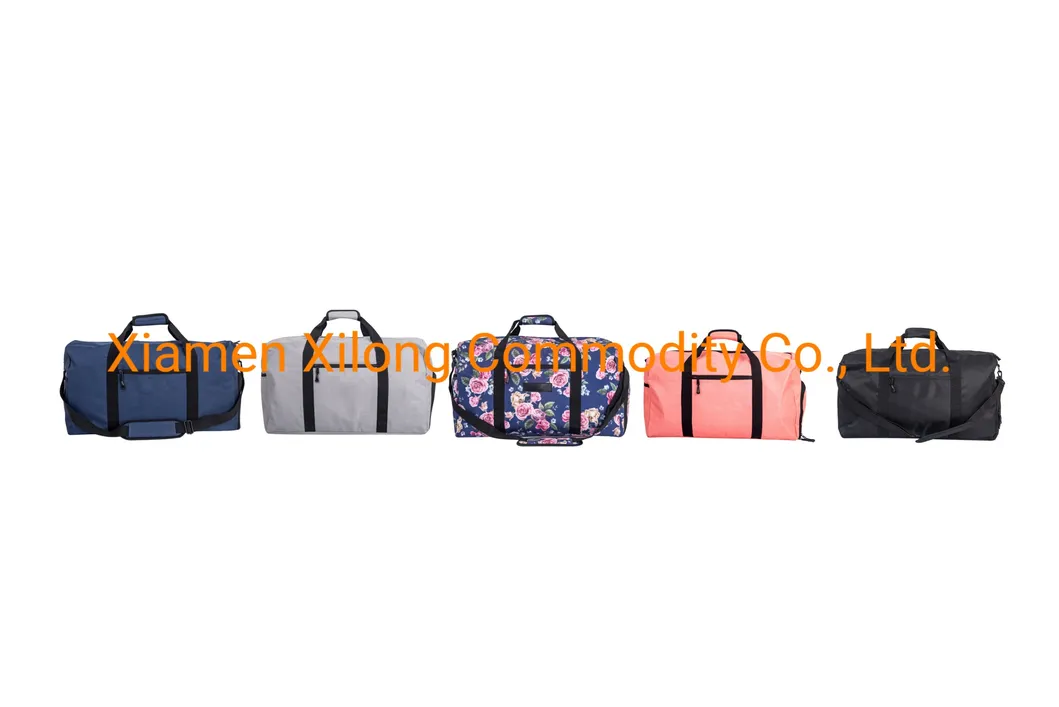 Custom Logo Travel Accessoires Sport Black Overnight Duffel Bag