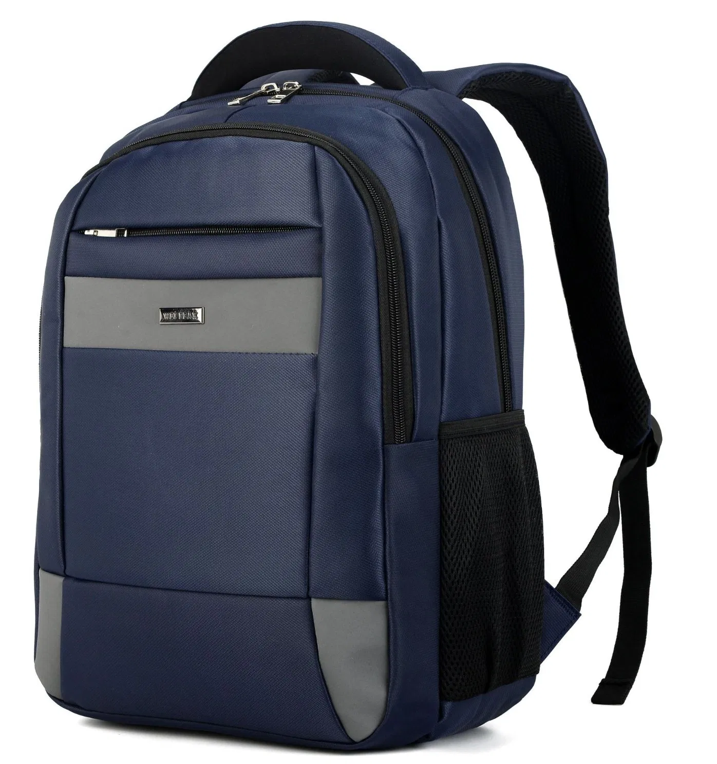 Customize Logo Blue Black Oxford Cloth Nylon Polyester Backpack for Travelling Promotion