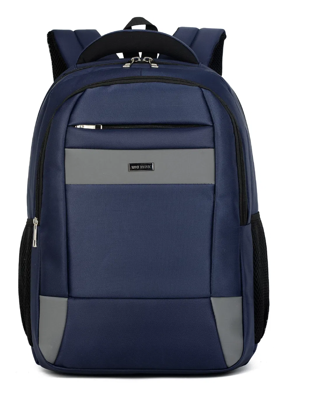 Customize Logo Blue Black Oxford Cloth Nylon Polyester Backpack for Travelling Promotion