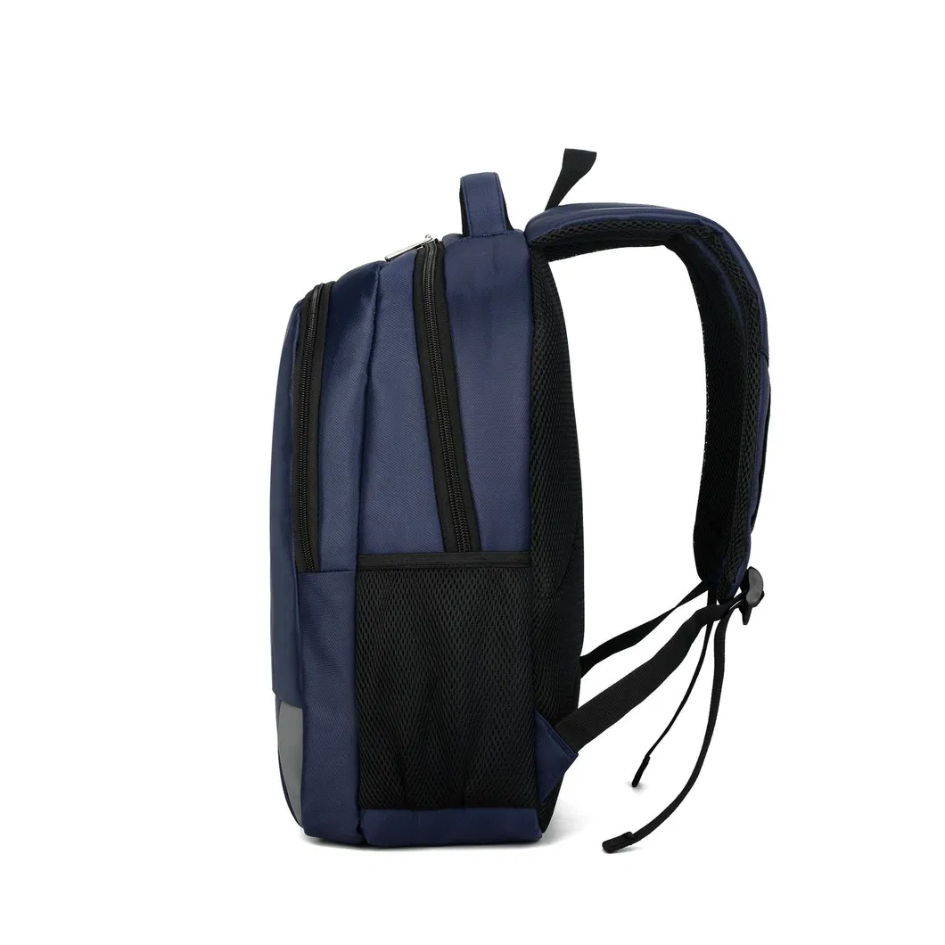Customize Logo Blue Black Oxford Cloth Nylon Polyester Backpack for Travelling Promotion