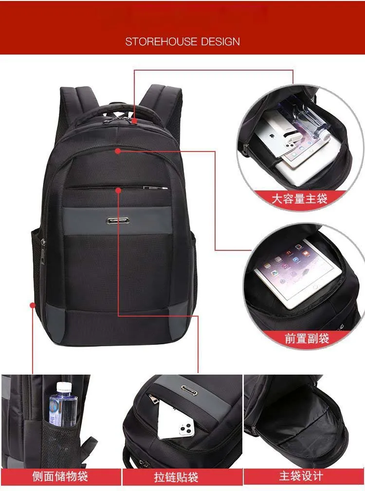 Customize Logo Blue Black Oxford Cloth Nylon Polyester Backpack for Travelling Promotion