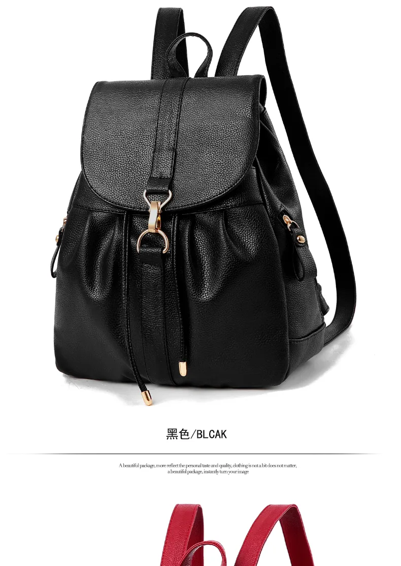 Designer PU Leather Ladies Bags Woman Handbag Backpack