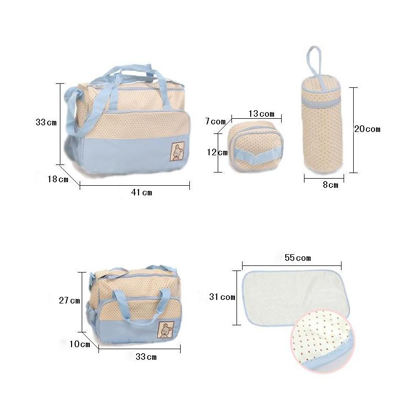 Diaper Bag Suits for Mom Baby Bottle Holder Mummy Trolley Pram Nappy Bag Stroller Maternity Nappy Bag Sets