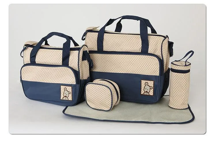 Diaper Bag Suits for Mom Baby Bottle Holder Mummy Trolley Pram Nappy Bag Stroller Maternity Nappy Bag Sets