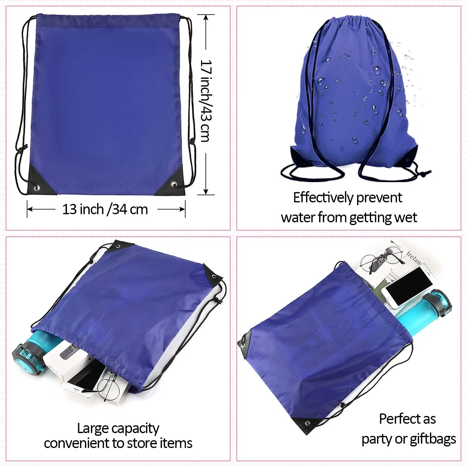 Drawstring Backpacks Bulk Cinch Bags Multi-Color Sports Gym Drawstring Bags for Traveling Gym Yoga Storage Supplies