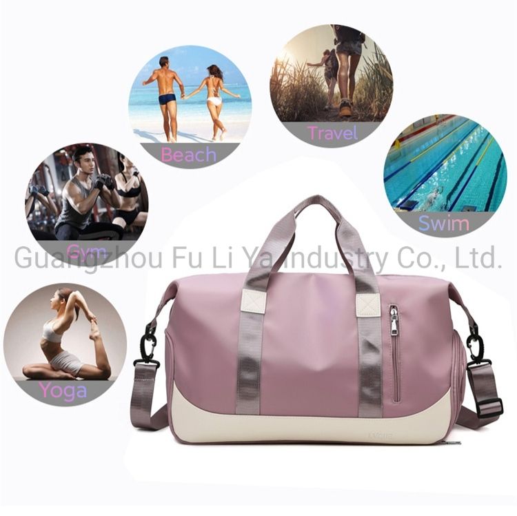 Dry Wet Separated Sport Duffel Bag Training Yoga Travel Overnight Weekend Shouder Bags