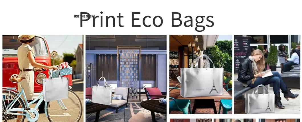 Eco Friendly Recyclable Biodegradable Customized Print Logo Promotional Non Woven Bag PP Non Woven Packaging Bagfashion Laser Shopping Bag Foldable Eco Grocery