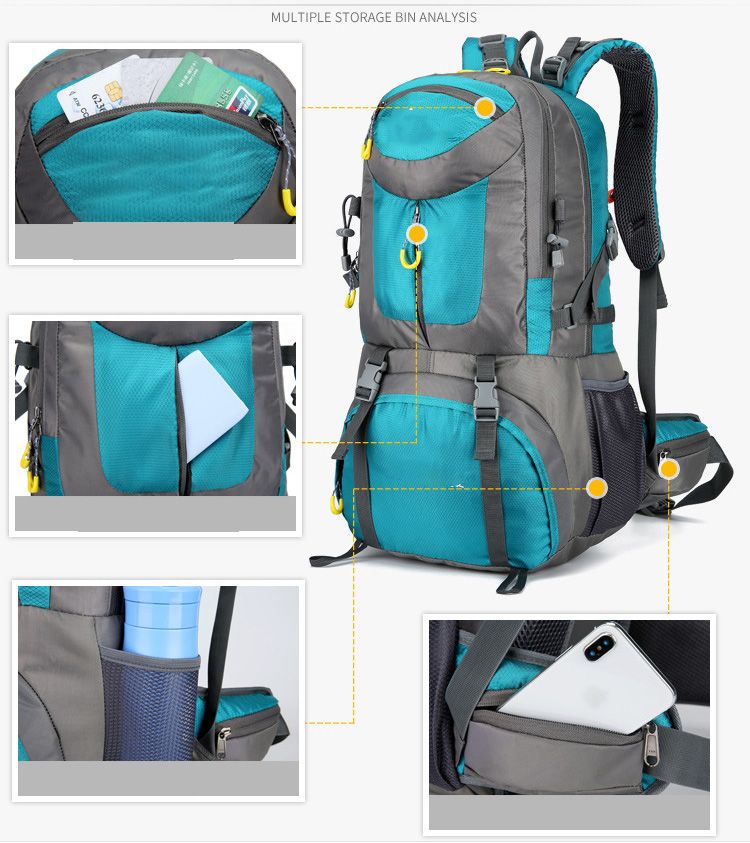 Factory Direct Outdoor Mountaineering Bag Men and Women Large Capacity Sports Backpack Camping Hiking Light Travel Bag