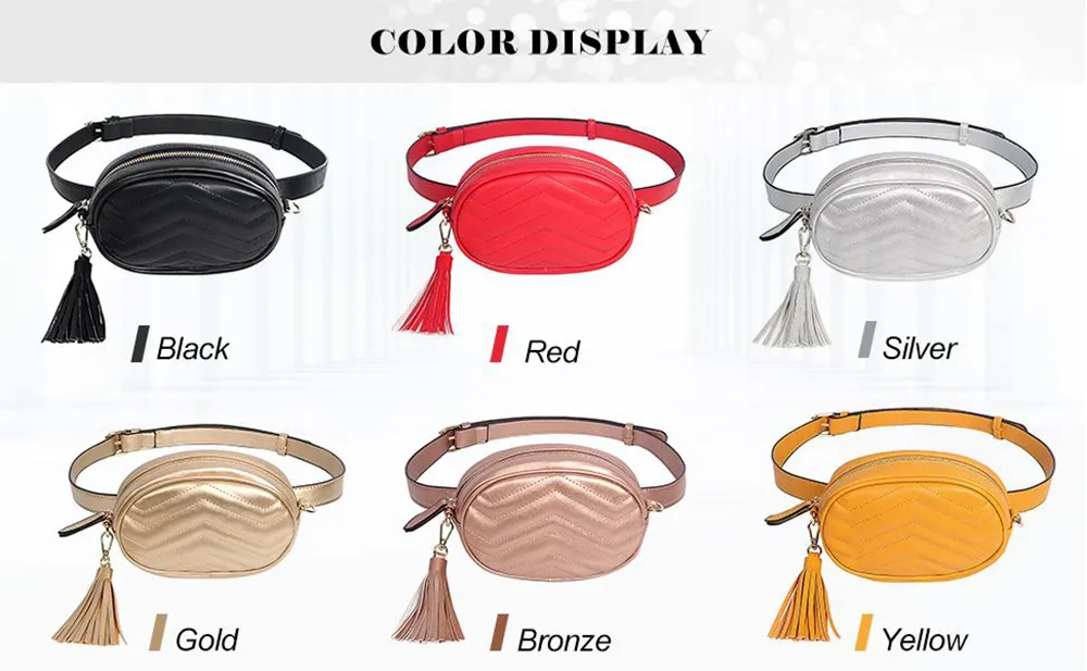 Fanny Packs Women Fashion Waist Bag Leather Belt Bum Bag