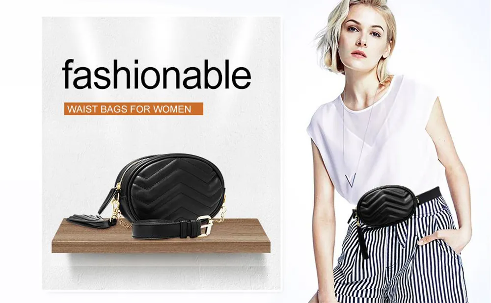 Fanny Packs Women Fashion Waist Bag Leather Belt Bum Bag