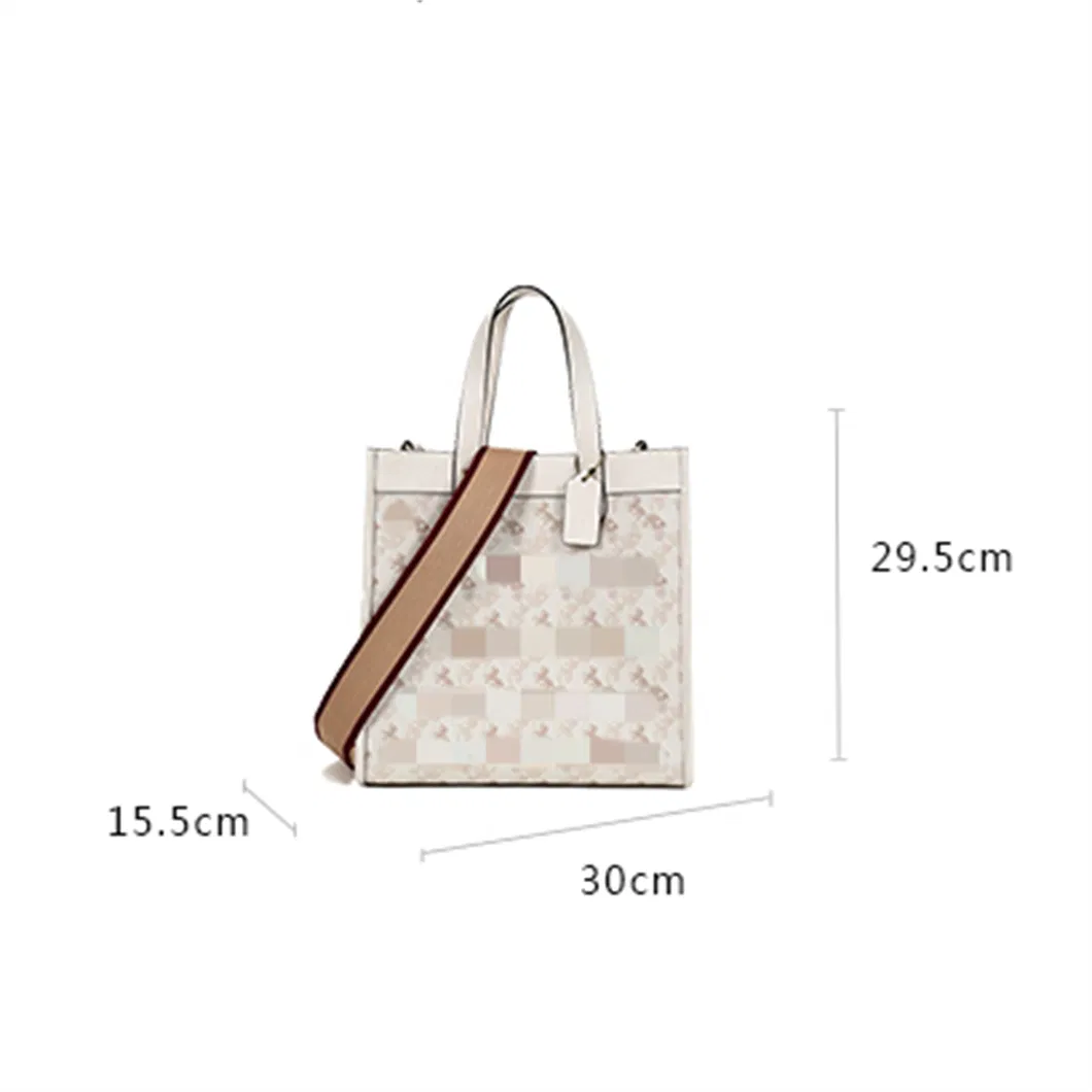Fashion Luxury Brand PU Logo Small Tote Bag Lady Co**H Tote Bags Fashion Webbing Strap Lady Crossbody Bags